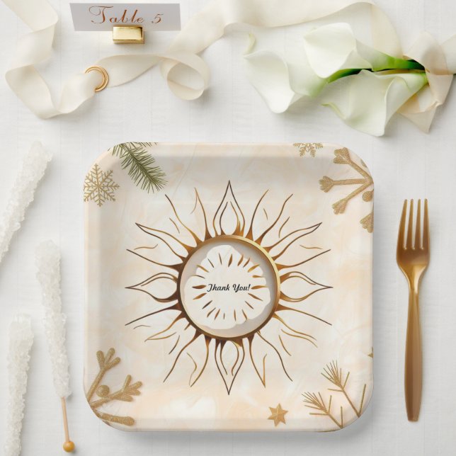 "Solara Luxe Design" Paper Plates (Wedding)