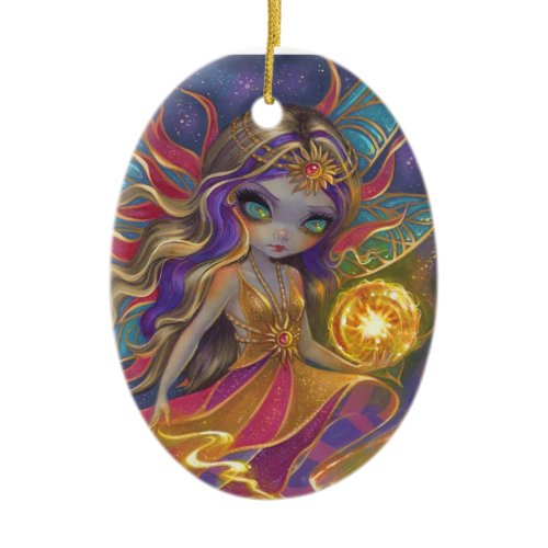 Solara Sunflare Ceramic Ornament