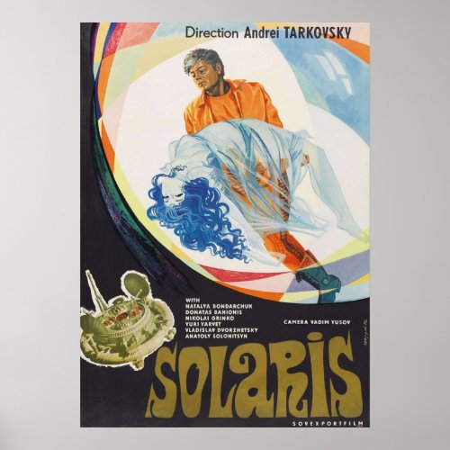 Solaris  vintage 70s sci fi film Tarkovsky Poster
