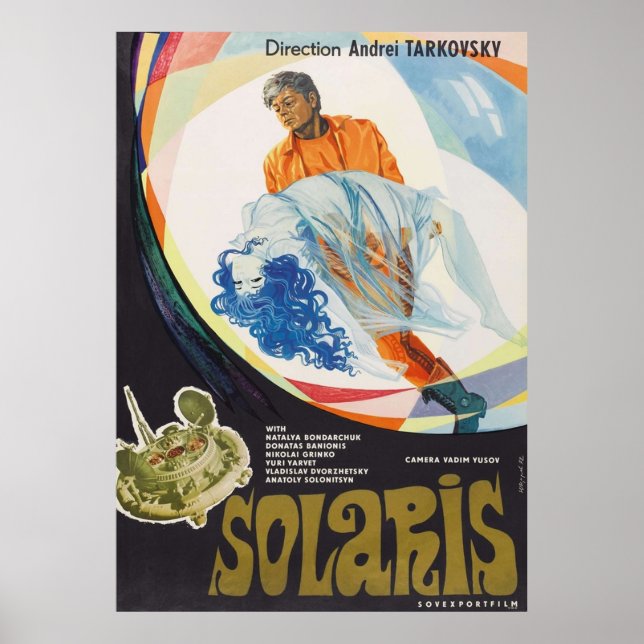 Solaris  vintage 70s sci fi film Tarkovsky Poster (Front)