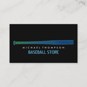 Solarized Baseball Bat, Baseball Player, Coach Business Card
