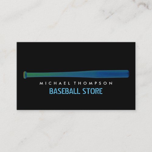 Solarized Baseball Bat Baseball Player Coach Business Card