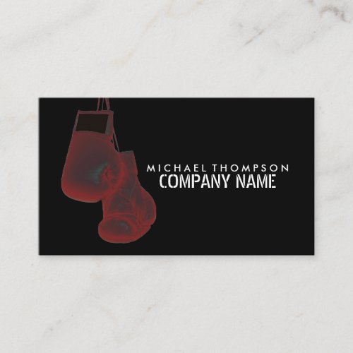 Solarized Boxing Gloves Boxer Boxing Trainer Business Card