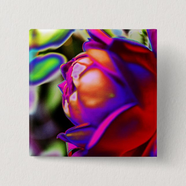 Solarized Rose by Shirley Taylor Button (Front)