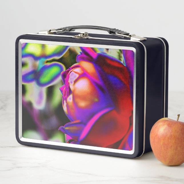 Solarized Rose by Shirley Taylor Metal Lunch Box (In Situ)