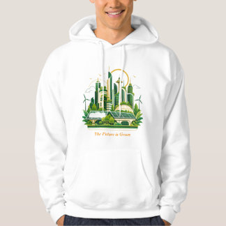 Solarpunk Eco City Sustainable Future Green Energy Hoodie