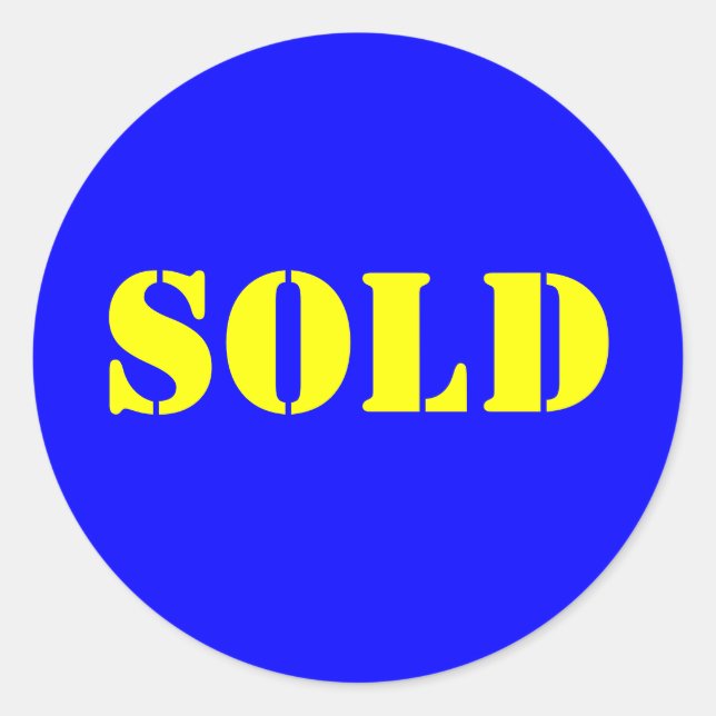 SOLD CLASSIC ROUND STICKER (Front)