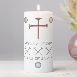 Sold for 30 Pieces of Silver Pillar Candle