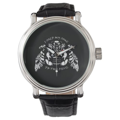 Sold My Soul to The Devil Graphic Print Sticker Watch