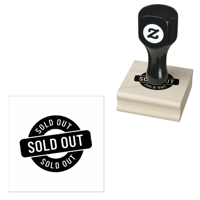 SOLD OUT Compact Jet Black Ink Warehouse Inventory Rubber Stamp (Stamped)