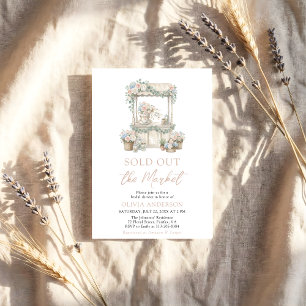 Sold Out flower Farmer Market Bridal Shower Invitation
