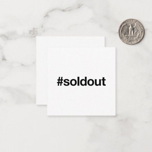 SOLD OUT Hashtag Note Card