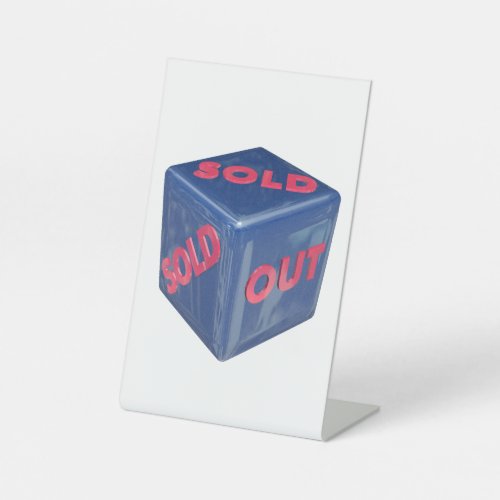 sold out pedestal sign