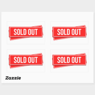 Sold Out Rectangular Sticker