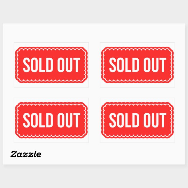Sold Out Rectangular Sticker (Sheet)
