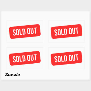 Sold Out Rectangular Sticker