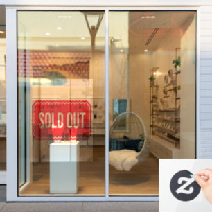 Sold Out Window Cling