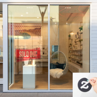 Sold Out Window Cling