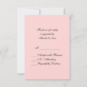 Sold Pink RSVP Card