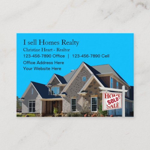 Sold Real Estate Modern Business Card