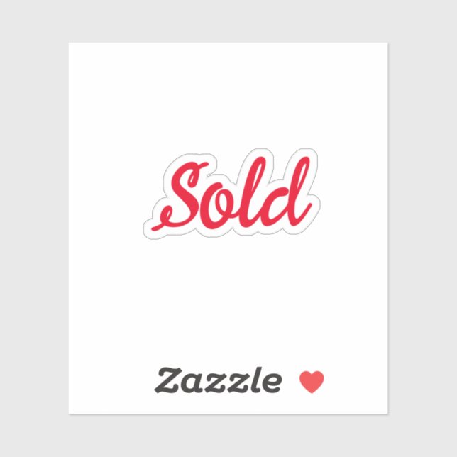 Sold Sign for Realtors Closing Day We got the Keys Sticker (Sheet)