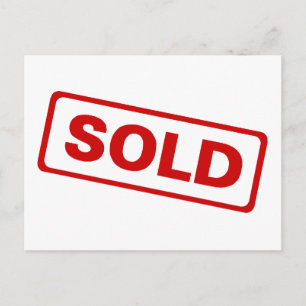 Sold Sign Postcard