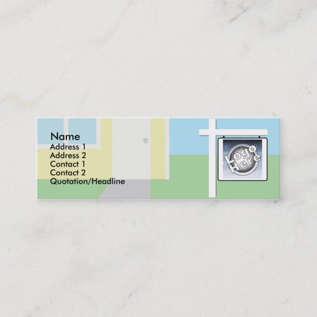 Sold - Skinny Mini Business Card (Front)