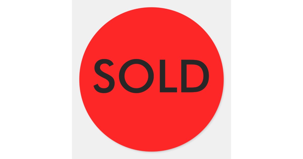 Soled Sticker SOLD Sticker | Zazzle