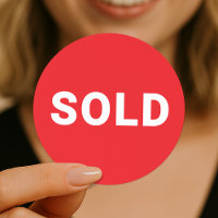 Sold Sticker Roll | Red Product Label Stickers