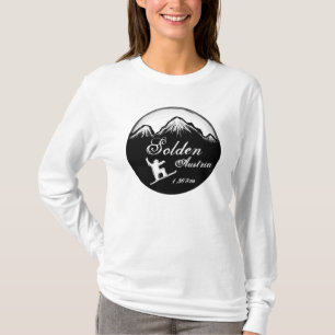Solden Austria black white snowboard art hoodie T-Shirt