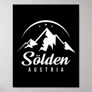 Sölden Austria Ski Resort Skiing Snowboarding Souv Poster