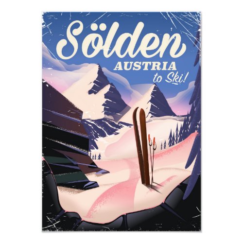 Slden Austria vintage ski poster