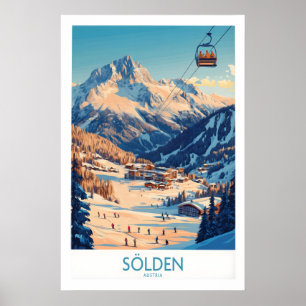 Sölden Ski Wall Art Poster Austria 1