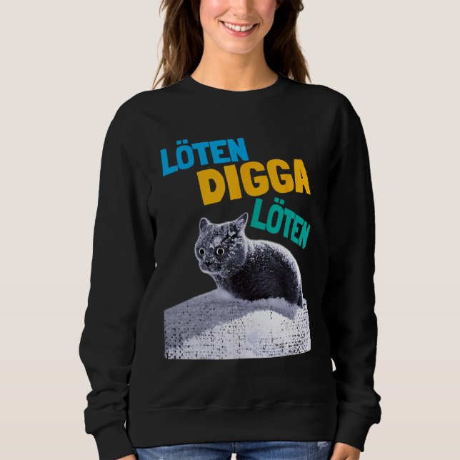 Soldering Digga Soldering Beer Drinker  Beer Cat Sweatshirt (Front)