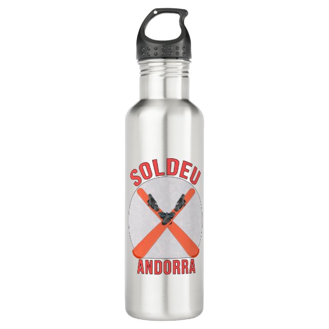 Soldeu, Andorra Stainless Steel Water Bottle (Front)