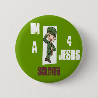 Soldier 4 Jesus Pinback Button