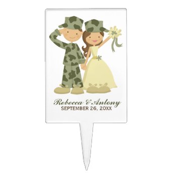 Soldier And Bride Military Wedding Cake Topper by militaryloveshop at Zazzle