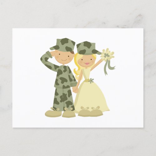 Soldier and Bride Wedding Response Cards