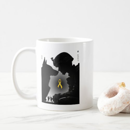 Soldier and Dog Deep Connection Friendship Coffee Mug