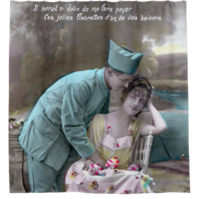 Soldier and Lover Shower Curtain (Front)