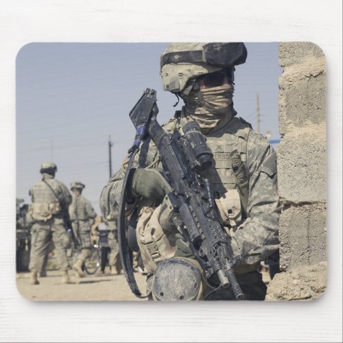 Soldier armed with a MK_48 Mouse Pad