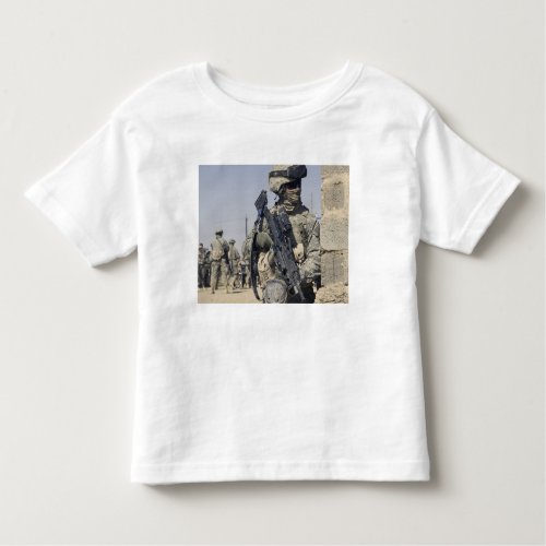 Soldier armed with a MK_48 Toddler T_shirt