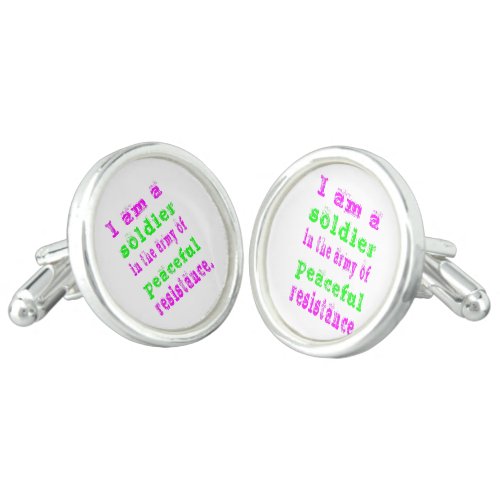 Soldier Army of Peaceful Resistance Cufflinks