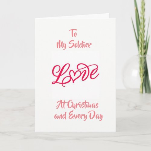 SOLDIER AT CHRISTMAS WISH U WHERE HERE HOLIDAY CARD
