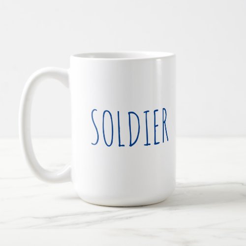 Soldier Blue Font Coffee Mug