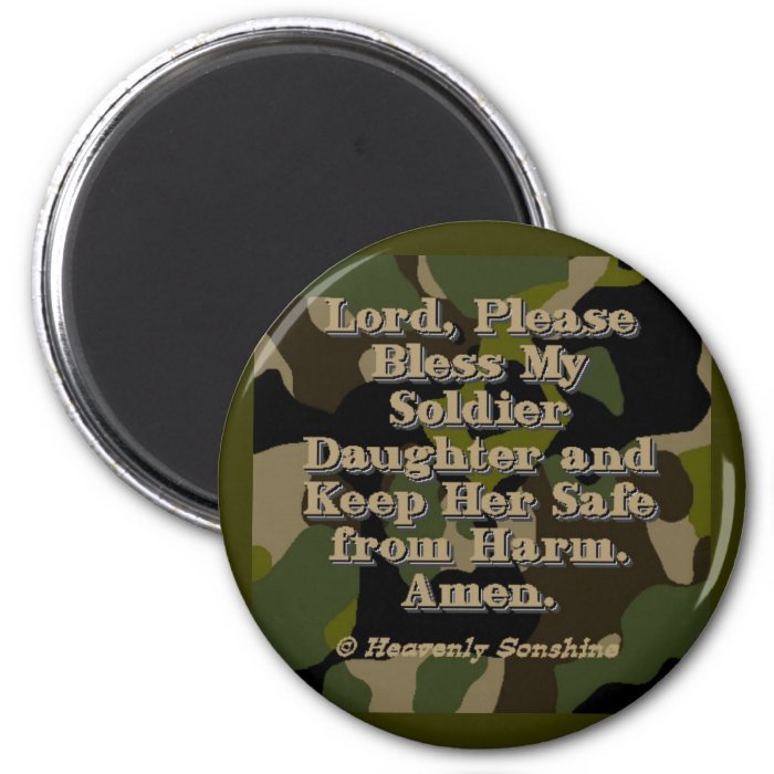Soldier Daughter Prayer Refrigerator Magnet
