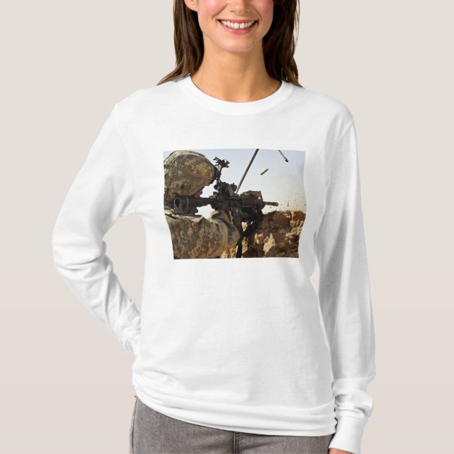soldier engages enemy forces T-Shirt (Front)