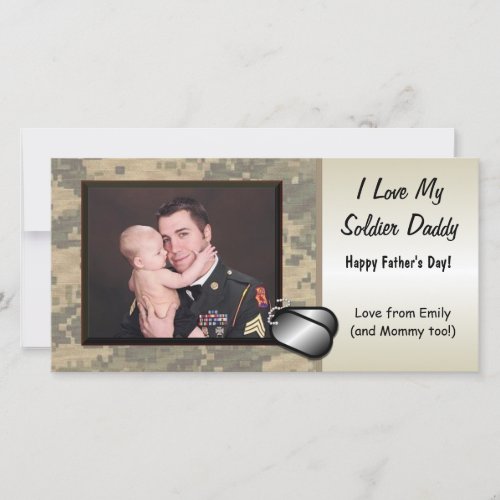 Soldier Fathers Day Customizable