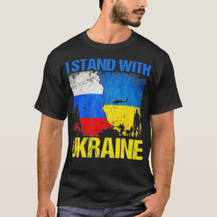 Soldier Flag Support I Stand With Ukraine Russian T-Shirt
