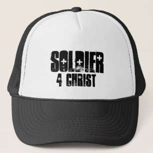 soldier for christ trucker hat